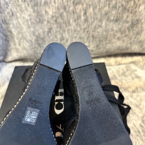 Coach Page Wedge In Recycled Signature Jacquard Size 6.5 - Picture 6 of 9